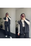 Orj Marka Modal Kumaş Yelekli Takım Antrasit