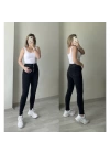 Önü Düğmeli Antrasit Skinny Jean