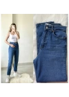 Mavi Likralı Mom Jean Zr