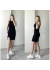 Siyah Kaşkorse Mini Elbise