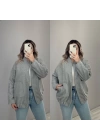 Gri Kaşe Bomber Ceket