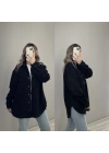 Siyah Kaşe Gömlek Ceket