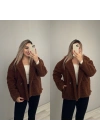 Kahverengi Peluş Mont