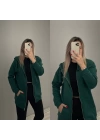 ZR İçi Şardonlu Kapusonlu Yeşil Ceket