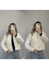 ZR Ekru Kaşe Bomber Ceket