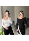 Kolu İnci Detaylı Bluz