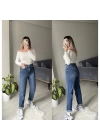 ZR Koyu Lacivert Mom Jean