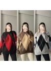 Baklava Desenli Trend Kazak