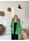 Yeşil Keten Gömlek