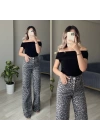 Zra Leopar Desenli Straight Jean