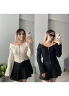 Fermuar Detaylı Triko Bluzler