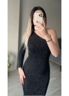 Simli Tek Kol Elbise