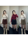 Kemerli Süet Şort Etekler