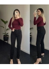 ZR Koyu Antrasit Likralı Mom Fit Jean