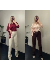 Likralı Wide Leg Jean