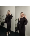 Siyah Piliseli Elbise