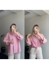 Çizgili Pembe Gömlek