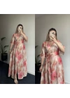 Tensel Kumaş Batik Desen Elbise