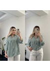 Yeşil Çizgili Pamuk Gömlek