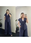 Belden Bağlamalı Yelek Takım
