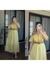 Sarı Fisto Elbise
