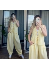 Tensel Şalvar Takım Sarı
