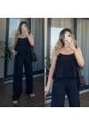 İp Askılı Siyah Takım