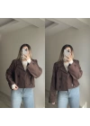 ZR Model Kısa Acı Kahve Trenç