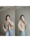 ZR Model Kısa Taş Rengi Trenç
