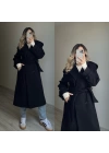 Premium Kaşe Kaban Siyah