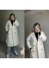 Premium Kalite Beyaz Trençkot