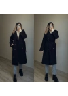 Premium Kalite Siyah Trençkot