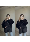 Mng Model Peluş Mont Siyah