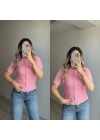 Kurdela Düğmeli Yumoş Hırka Pembe
