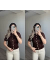 Kurdela Düğmeli Yumoş Hırka Acı Kahve