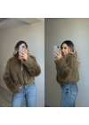 Haki Crop Kürk