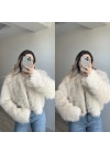Ekru Crop Kürk