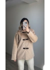 ZR Model Bej Rengi Peluş Ceket