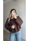ZR Model Süet Bomber Ceket Acı Kahve