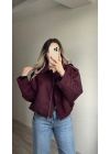 ZR Model Süet Bomber Ceket Bordo
