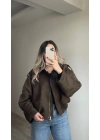 ZR Model Süet Bomber Ceket Haki