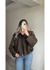 ZR Model Süet Bomber Ceket Haki