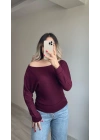 Oysh Yarasa Kol Bluz Bordo