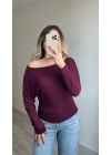 Oysh Yarasa Kol Bluz Bordo