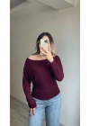 Oysh Yarasa Kol Bluz Bordo