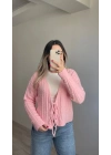 Örgü Yumoş Hırka Pembe