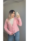 Örgü Yumoş Hırka Pembe