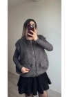 Antrasit Tüylü Yelek