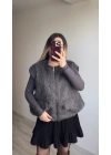 Antrasit Tüylü Yelek