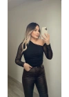 Siyah Tül Bluz